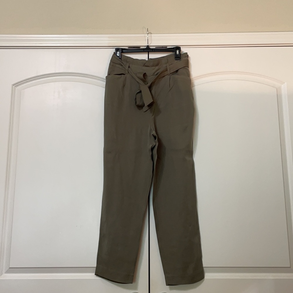 Antonio Melani Olive Paper Bag Waisted Pants
